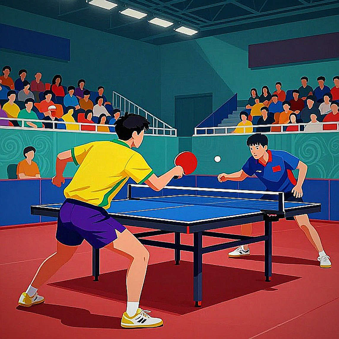 Một báo cáo tuyển trạch bóng bàn đủ chín phần, và cái giếng cạn phía sau nó